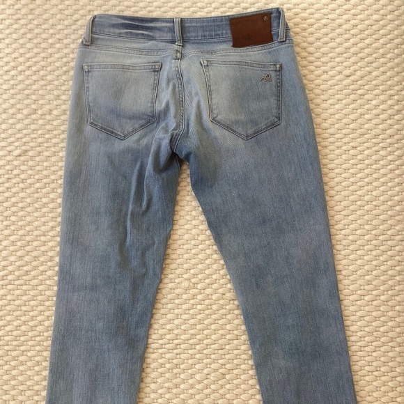 DL1961 Riley Boyfriend Women’s 25 Blue Straight Light Wash Riverside Stretch Low - Picture 2 of 9